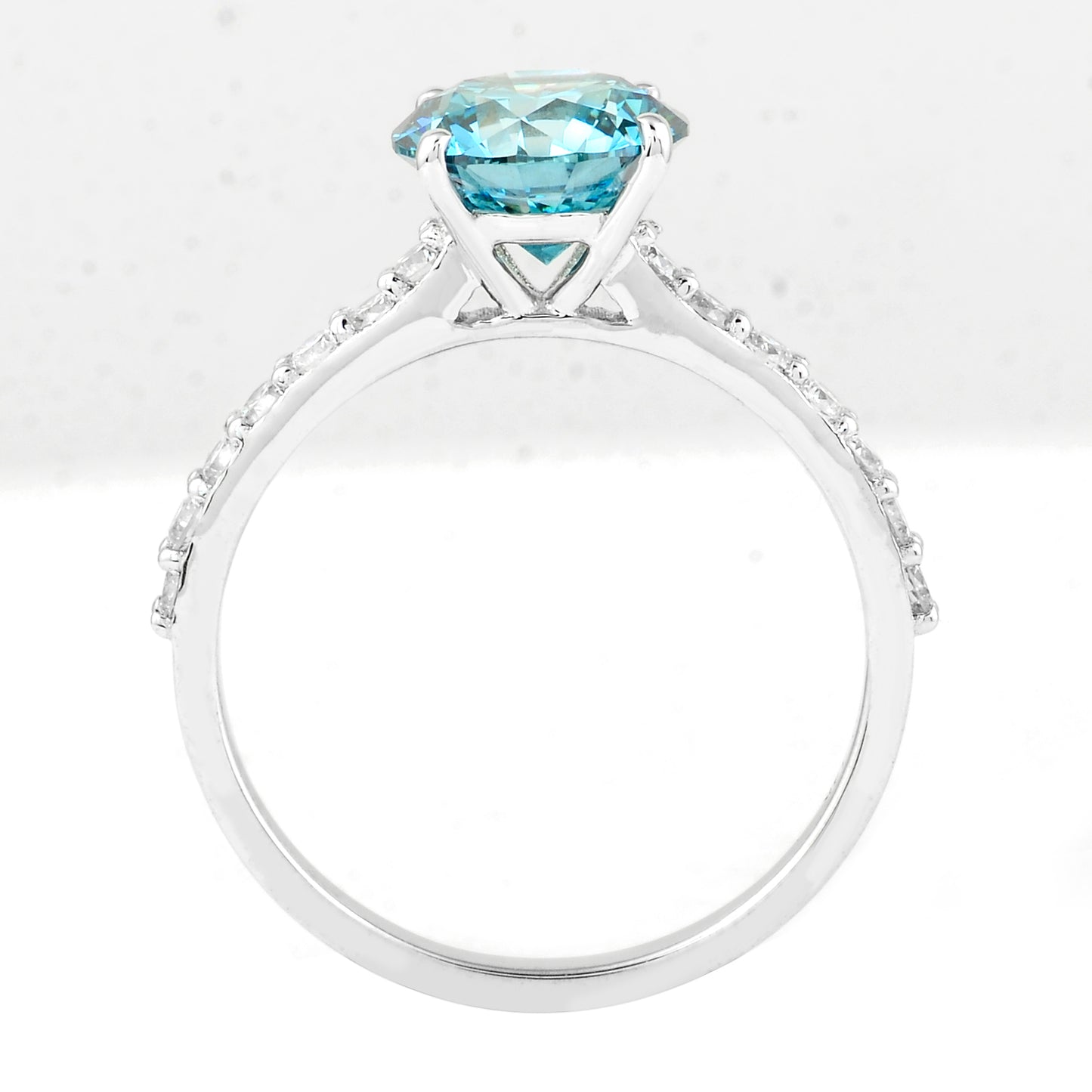 2.09 Carats Blue Lab Grown Diamond 14K Gold Ring