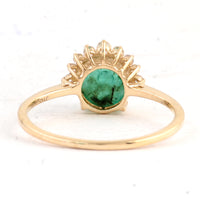 1.47 Ct Round Emerald 14K Gold Ring