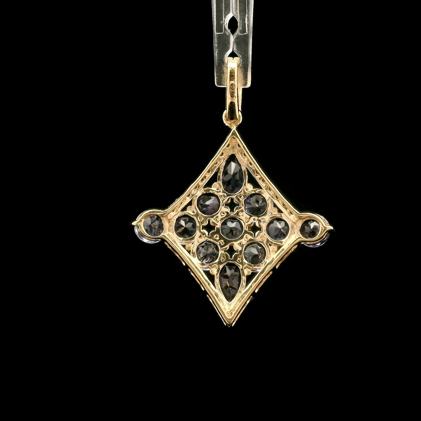 1.80 Ct Pear Tanzanite 14K Gold Pendant