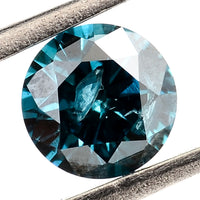 1.00 Blue Diamond Round Loose Gemstone