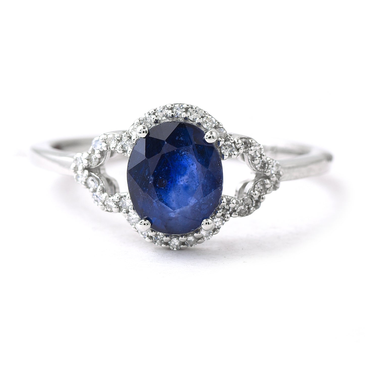 2.85 Ct Oval Mixed Cut Natural Sapphire 950 Platinum Ring