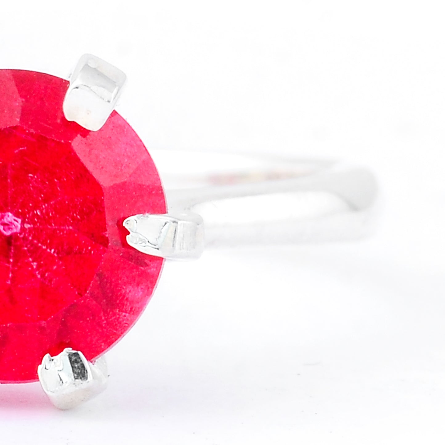 4.40 Ct Round Pink Topaz, 925 Sterling Silver Ring