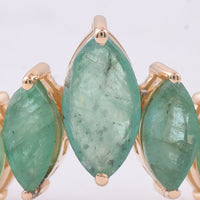 1.22 Ct Marquise Natural Emerald 14K Gold Ring