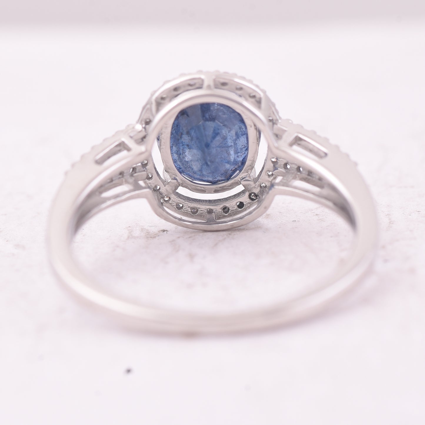2.44 Ct Oval Mixed Cut Natural Sapphire 950 Platinum Ring