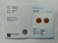 1.34 Ct Round Cabochon Cut Natural Fire Opal 14K Gold Earrings