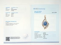 1.19 Ct Oval Natural Sapphire 14K Gold Pendant