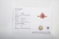2.10 Ct Pear Mixed Cut Natural Corundum Ruby 14K Gold Ring