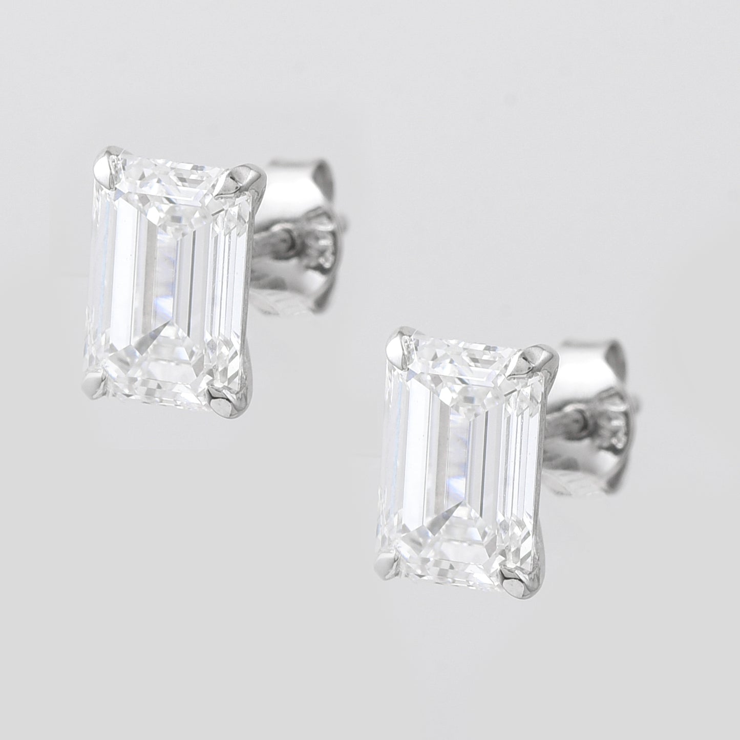 3.13 Carats Lab Grown Diamond 14K Gold Earrings