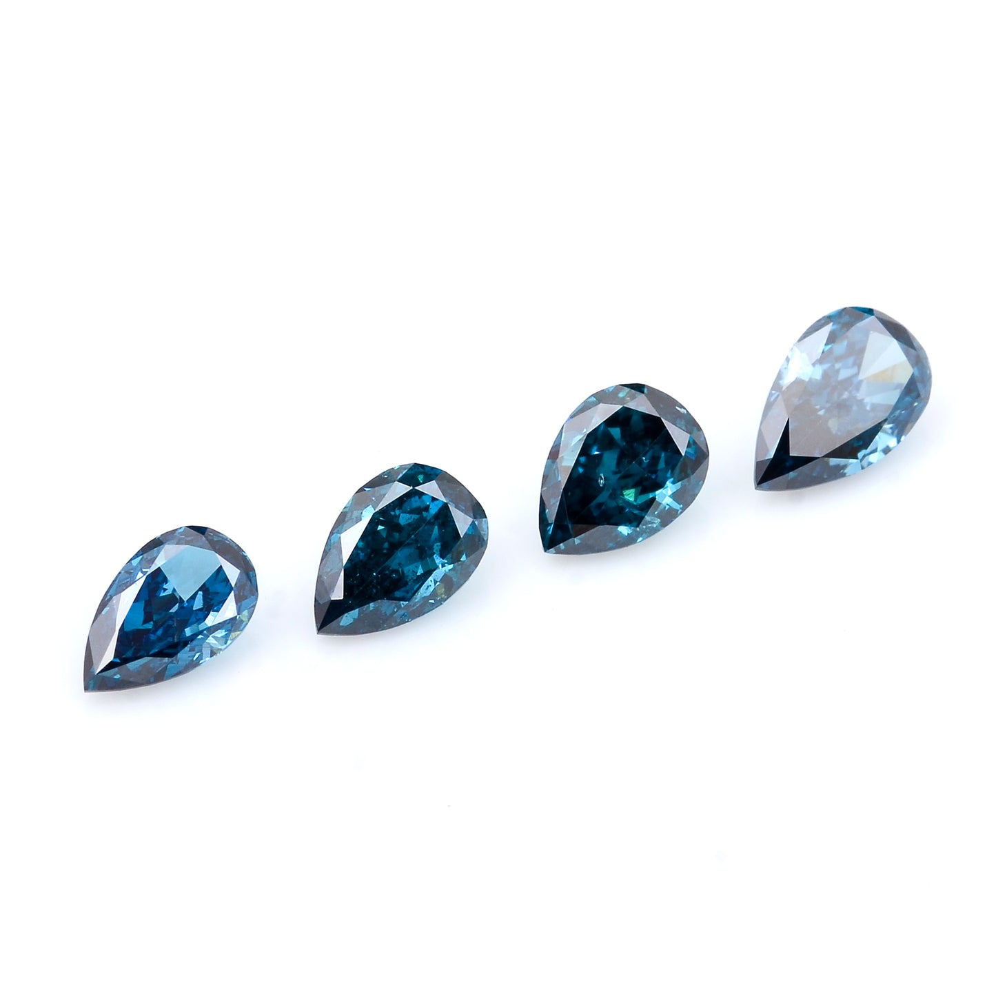 0.89 Blue Diamond Pear Loose Diamond