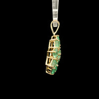 1.61 Ct Square Emerald 14K Gold Pendant