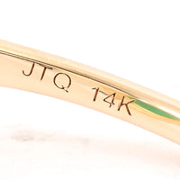 2.70 Ct Oval Carving Natural Beryl Emerald 14K Gold Ring