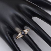 1.75 Ct Oval Sapphire 9K Gold Ring