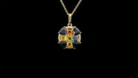 1.95 Ct Trillion Sapphire 14K Gold Pendant