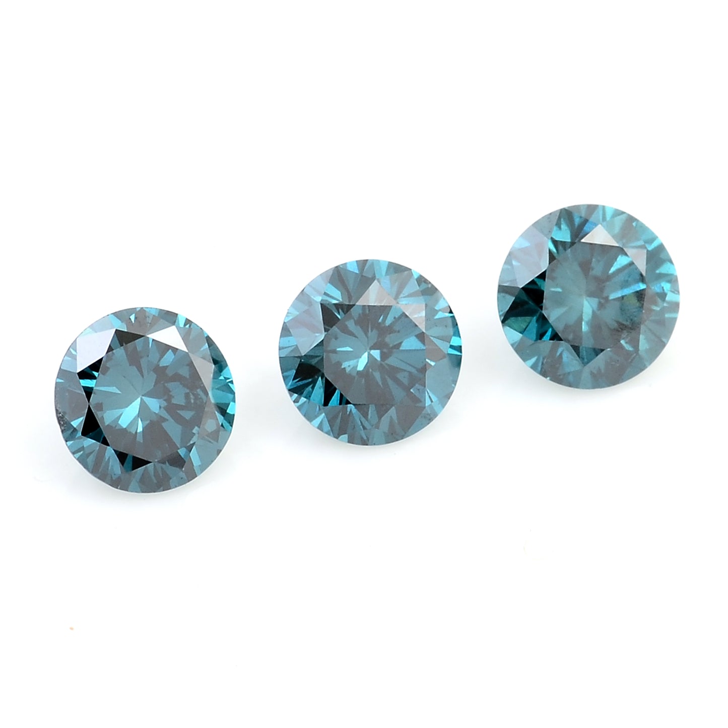 0.55 Blue Diamond Round Loose Gemstone