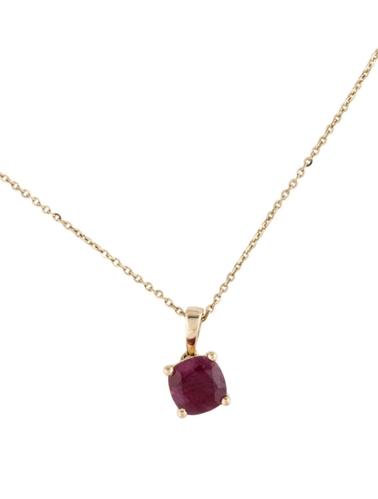 14K 1.49ct Ruby Pendant Necklace