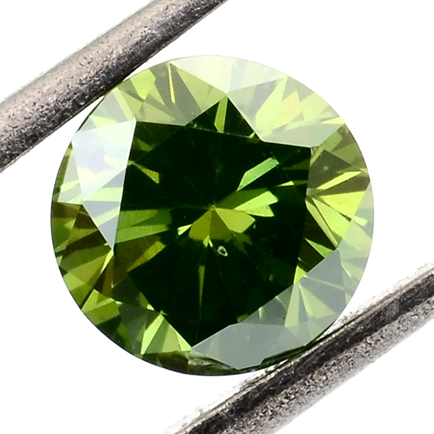 0.72 Green Diamond Round Loose Gemstone