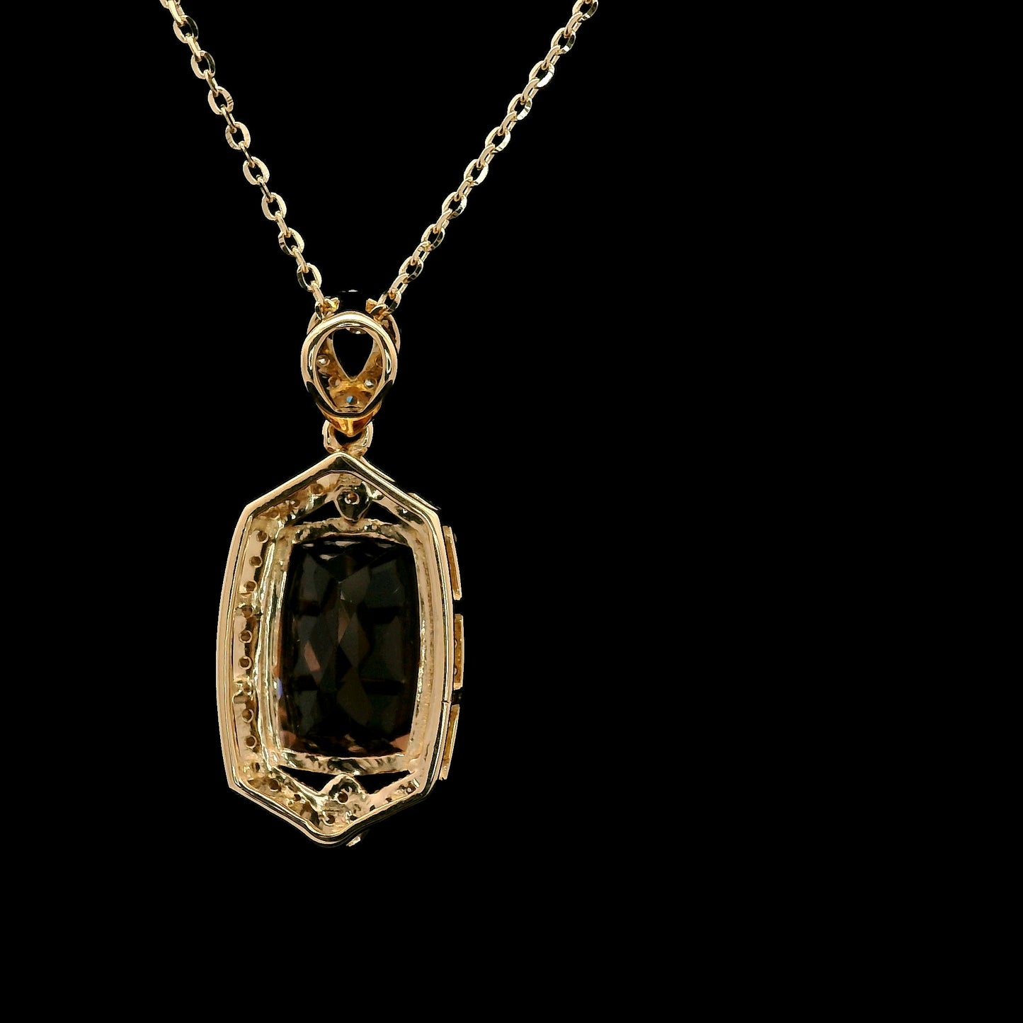 2.40 Ct Cushion Oregon Sunstone 14K Gold Pendant