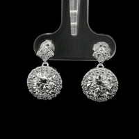 3.60 Carats Lab Grown Diamond 14K Gold Earrings