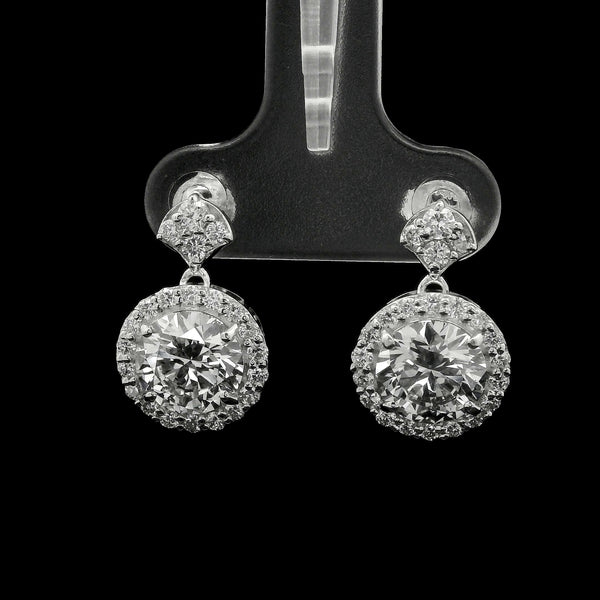 3.60 Carats Lab Grown Diamond 14K Gold Earrings