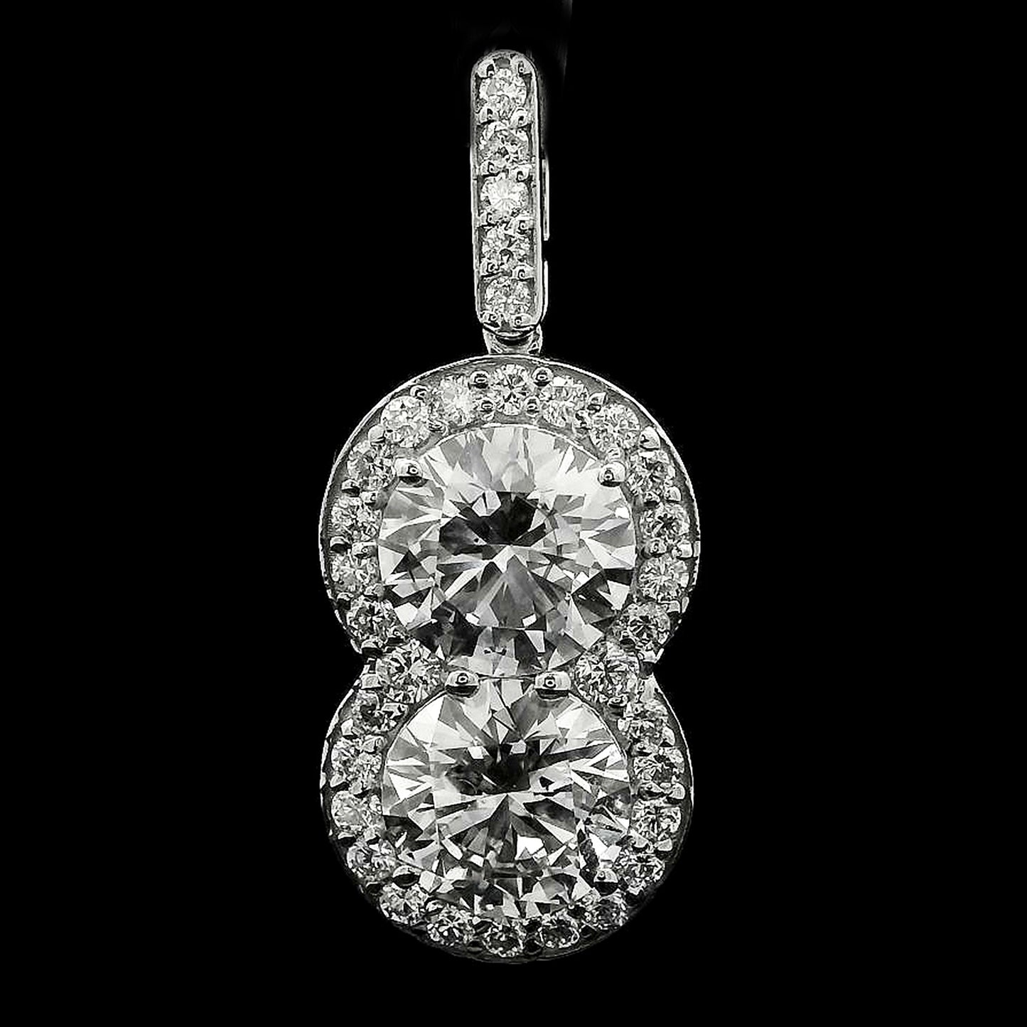 3.72 Carats Lab Grown Diamond 14K Gold Pendant