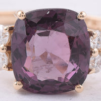 2.40 Ct Cushion Natural Spinel 14K Gold Ring