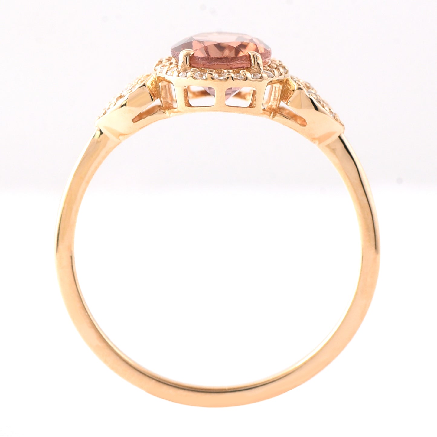 1.32 Ct Oval Mixed Cut Natural Tourmaline 14K Gold Ring