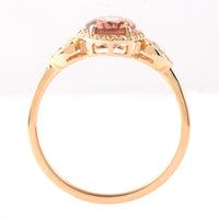 1.32 Ct Oval Mixed Cut Natural Tourmaline 14K Gold Ring