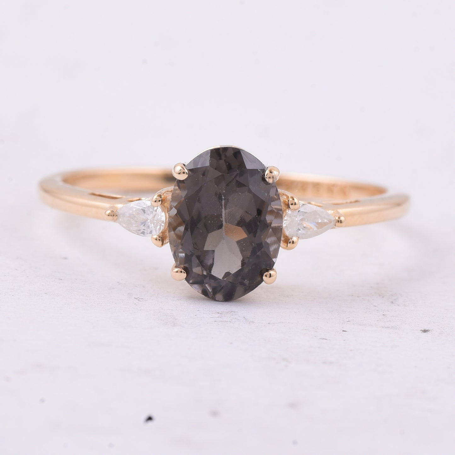 1.19 Ct Oval Natural Tourmaline 14K Gold Ring