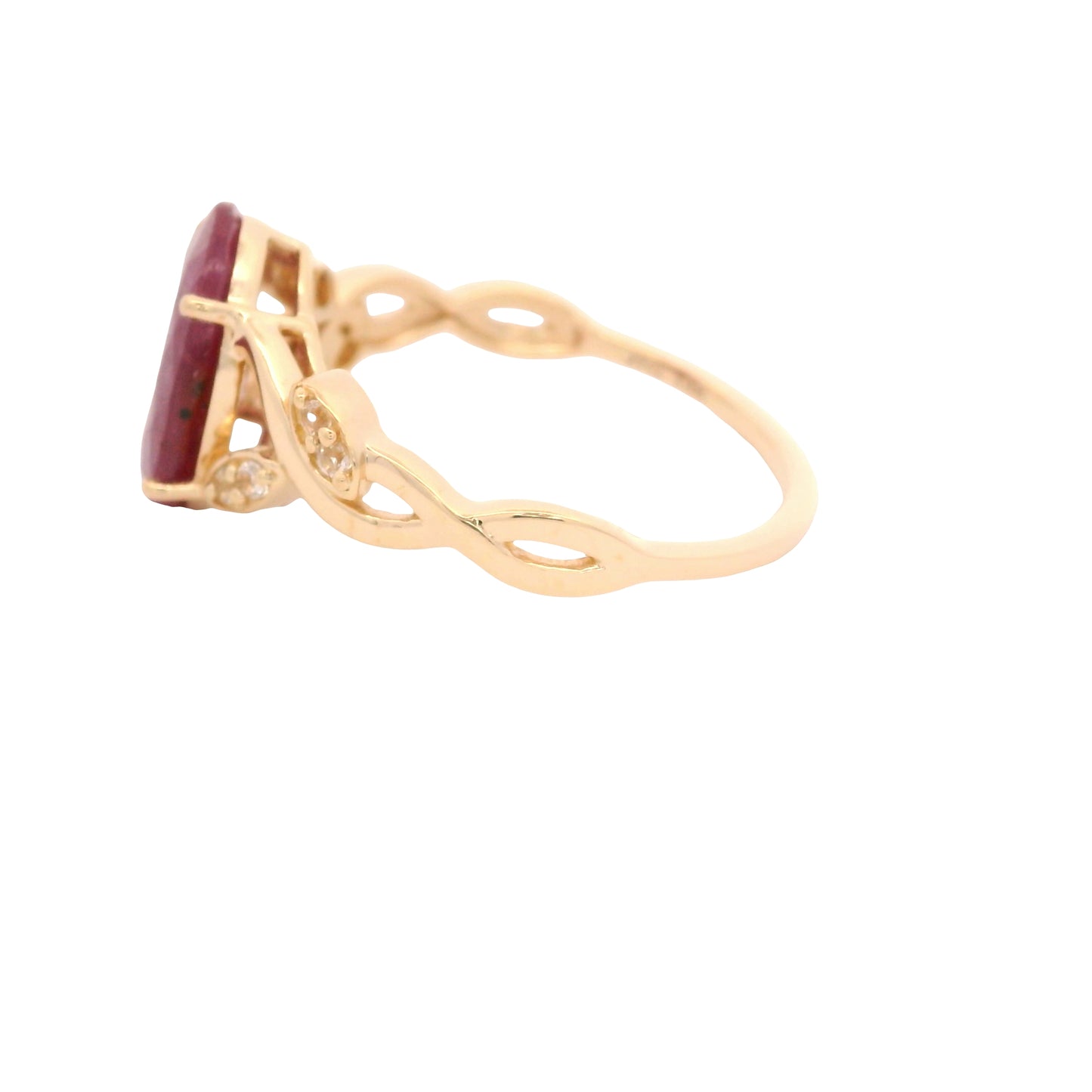 2.86 Ct Oval Ruby 14K Gold Ring