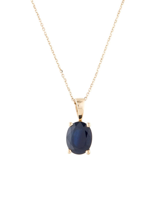 14K 2.91ct Sapphire Pendant Necklace