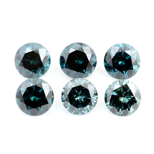 0.54 Blue Diamond Round Loose Gemstone