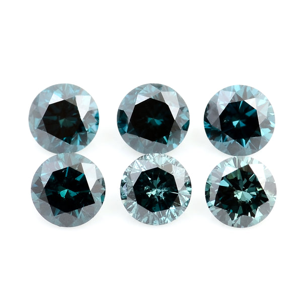 0.54 Blue Diamond Round Loose Gemstone