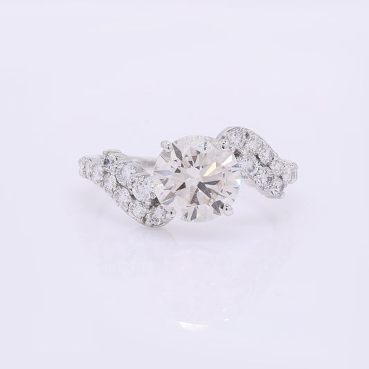 2.95 Carats Lab Grown Diamond 14K Gold Ring