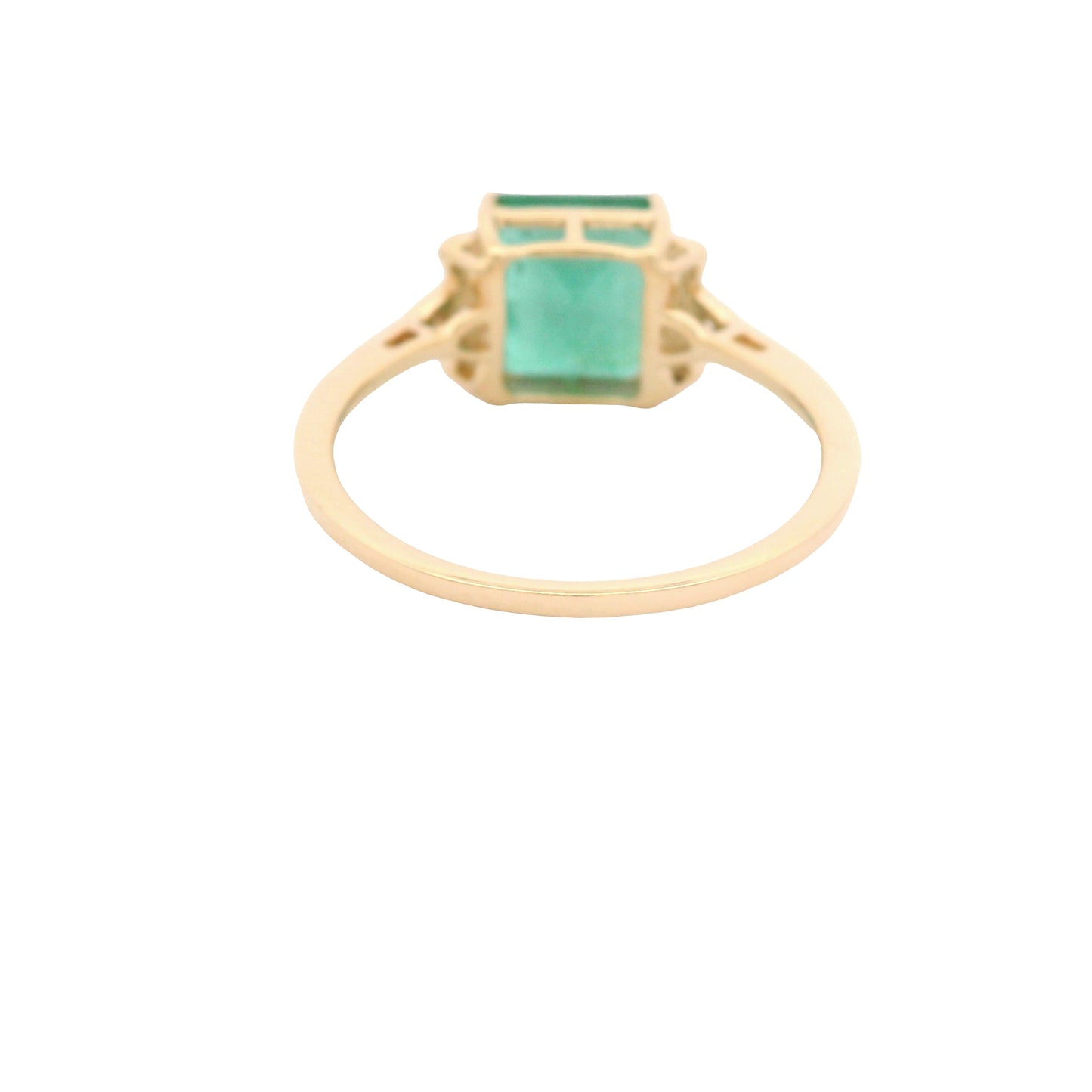 2.03 Ct Octagon Emerald 14K Gold Ring