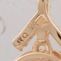 3.66 Ct Oval Morganite 9K Gold Pendant