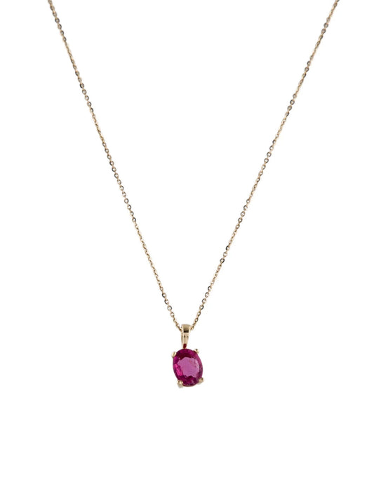 14K 0.78ctw Tourmaline Pendant Necklace