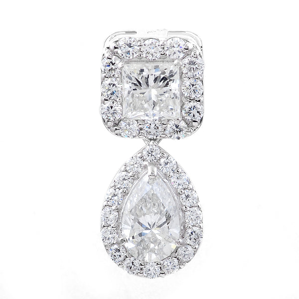 3.07 Carats Lab Grown Diamond 14K Gold Pendant