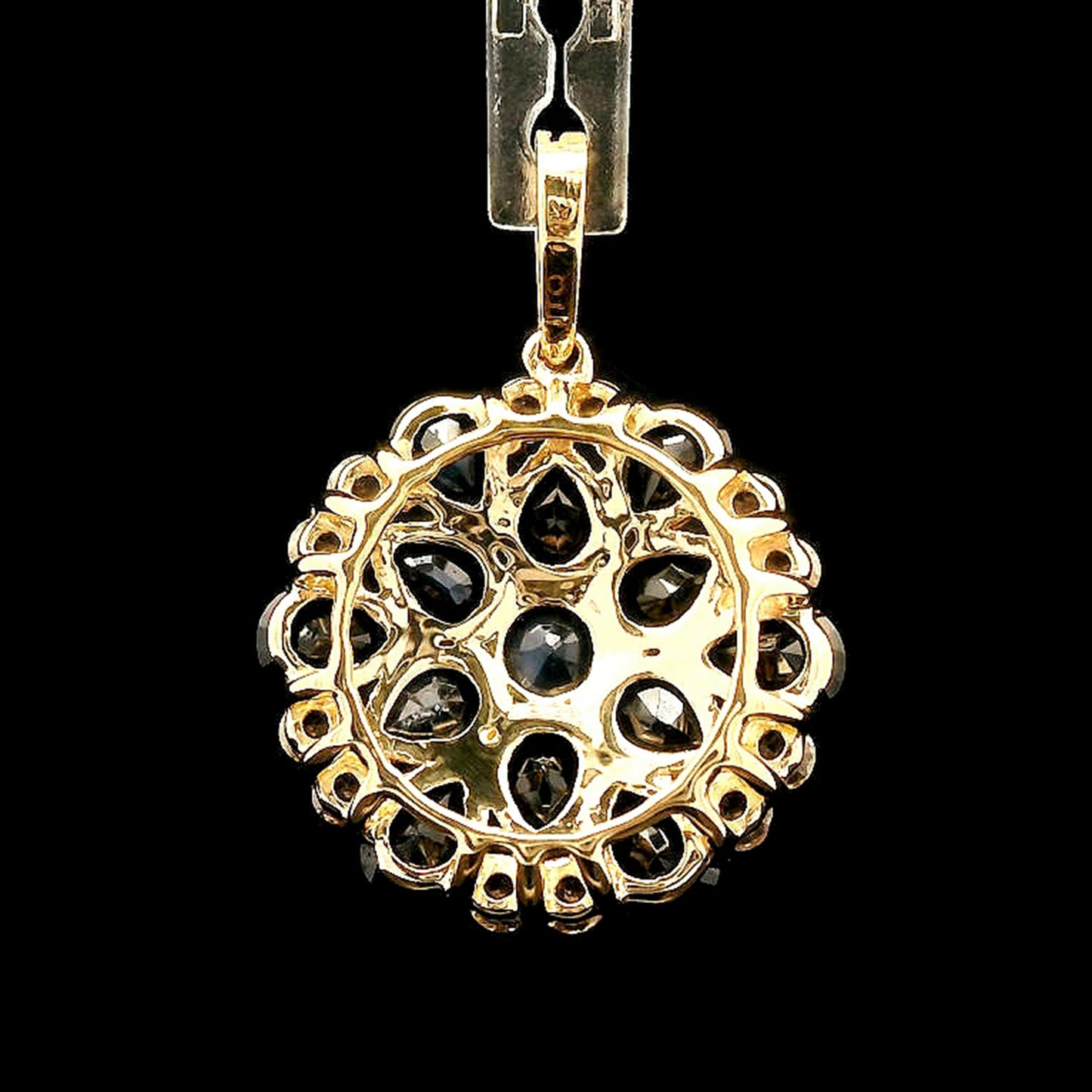 3.84 Ct Pear Sapphire 14K Gold Pendant