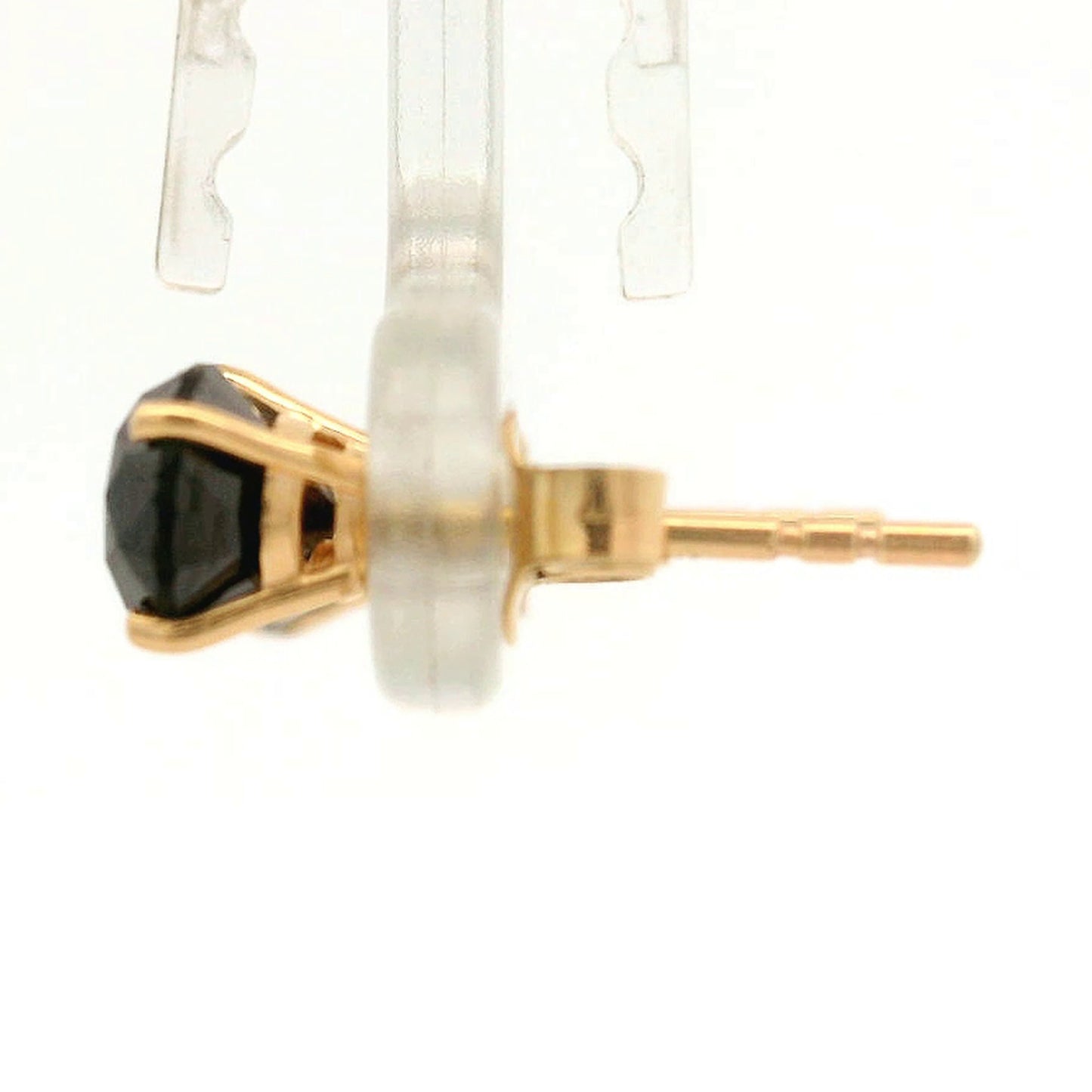 1.78 Ct Round Black Diamond 14K Gold Earrings