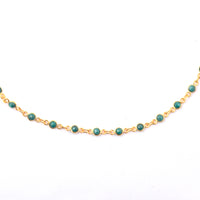 15.68 Ct Round Dyed Emerald 925 Sterling Silver Necklace