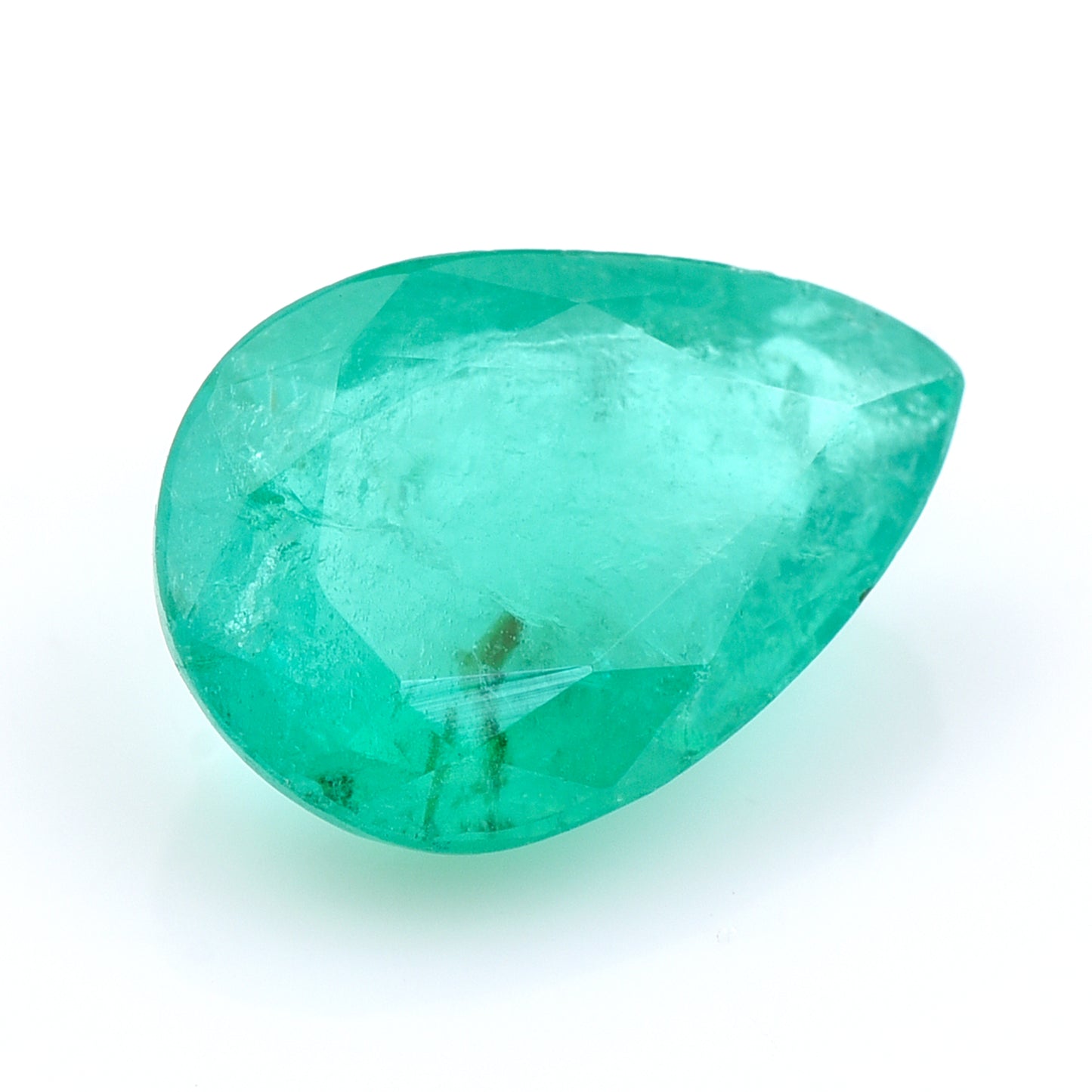2.54 Natural Beryl Emerald Pear Mixed Cut Gemstone