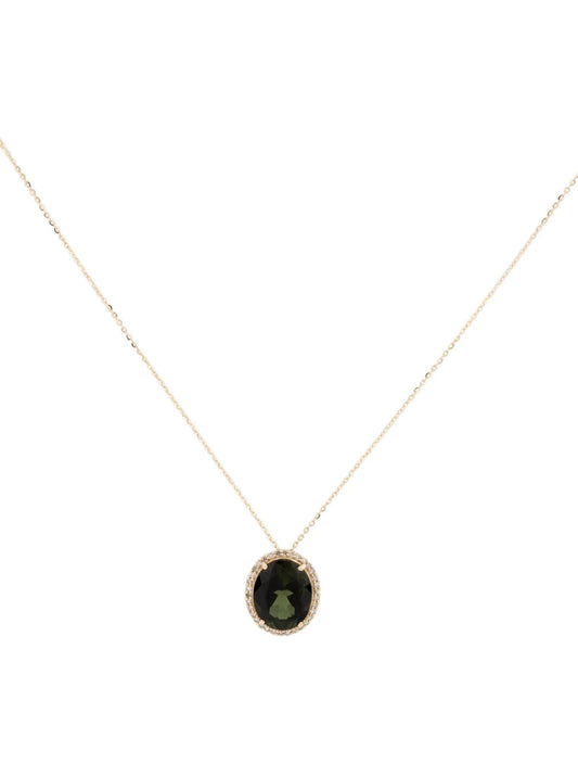 14K Tourmaline & Diamond Pendant