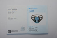 2.68 Ct Cushion Mixed Cut Natural Aquamarine 14K Gold Ring