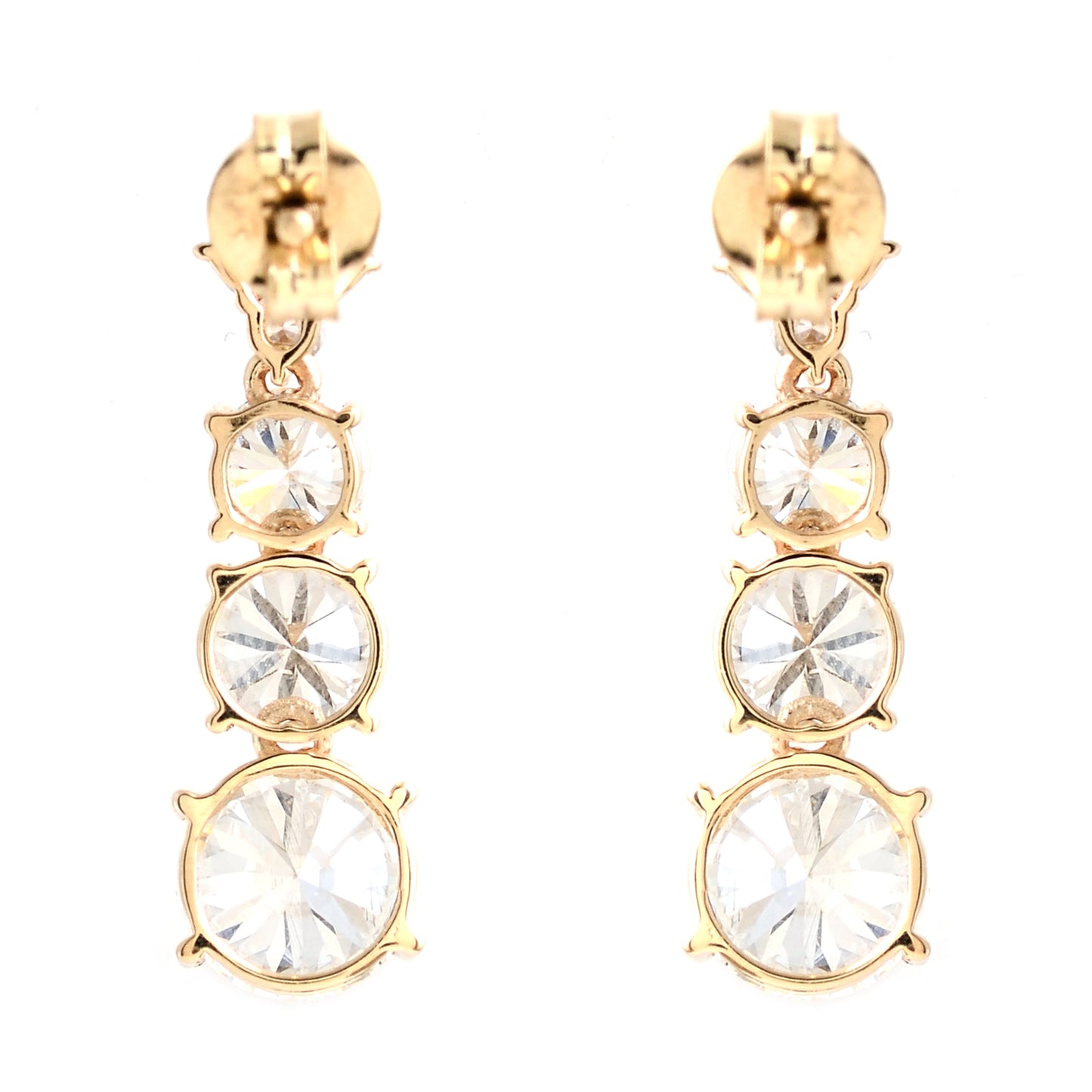 3.77 Carats Lab Grown Diamond 14K Gold Earrings
