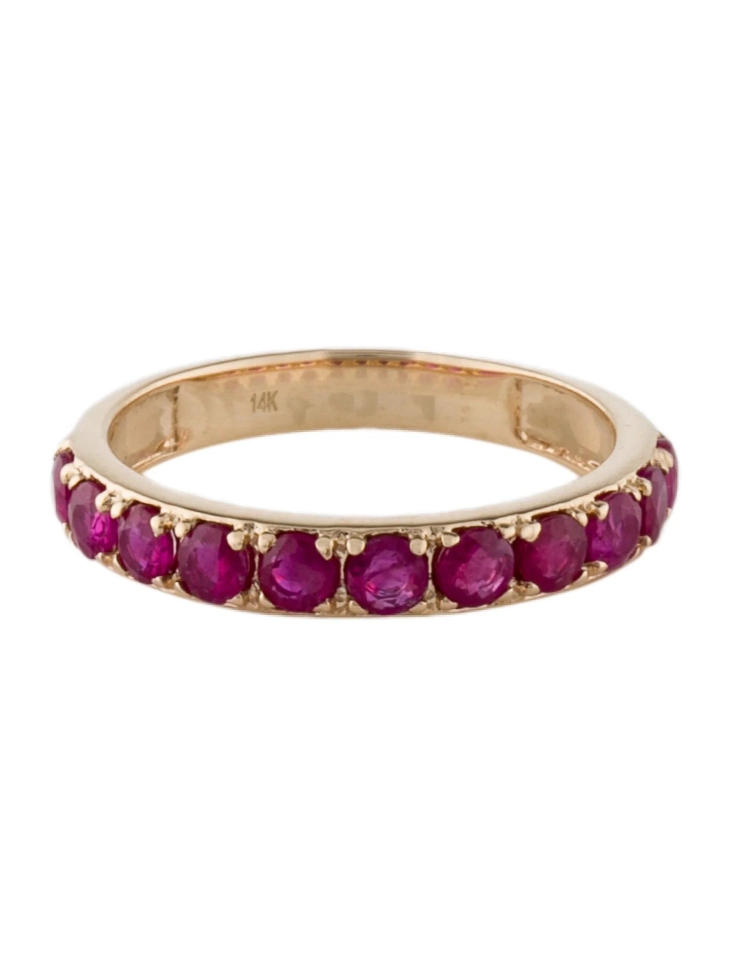 14K 1.33ctw Ruby Half Eternity Band