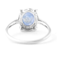 2.14 Ct Oval Mixed Cut Natural Sapphire 950 Platinum Ring