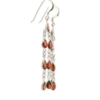 10.98 Ct Garnet 925 Sterling Silver Earrings