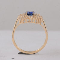 1.82 Ct Oval Sapphire 9K Gold Ring