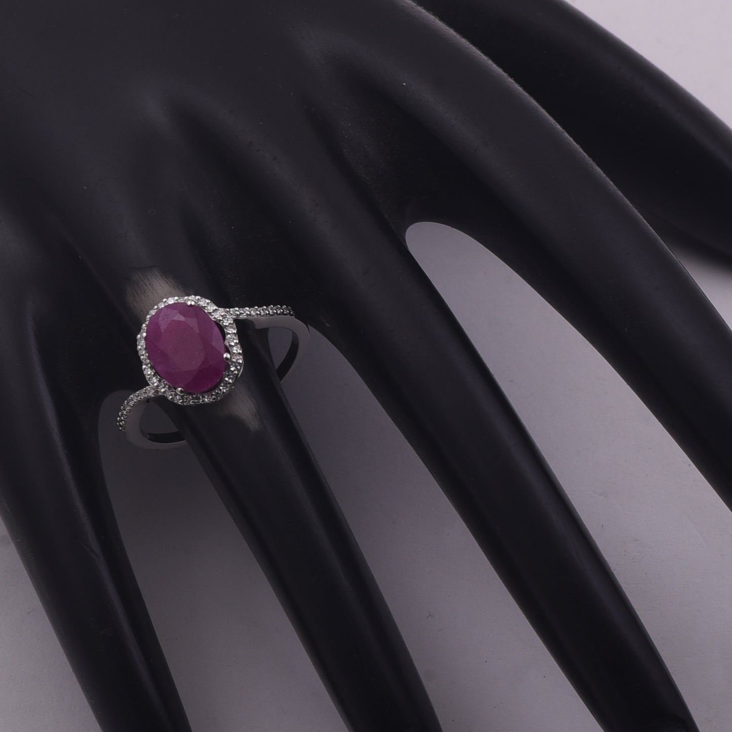 1.36 Ct Oval Mixed Cut Natural Ruby 950 Platinum Ring