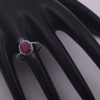 1.36 Ct Oval Mixed Cut Natural Ruby 950 Platinum Ring